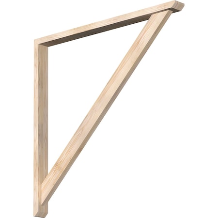 Ekena Millwork Traditional Slat Smooth Bracket w/ Offset Brace, Douglas Fir, 3 1/2"W x 44"D x 44"H BKT0402X44X44TRA06SDF